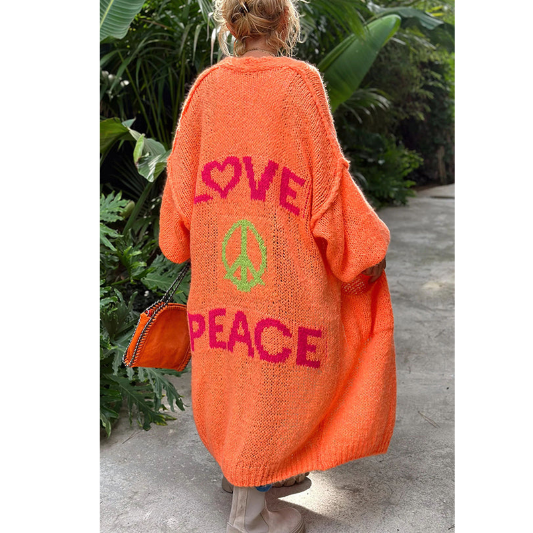 Ibiza - Stylische peace strickjacke