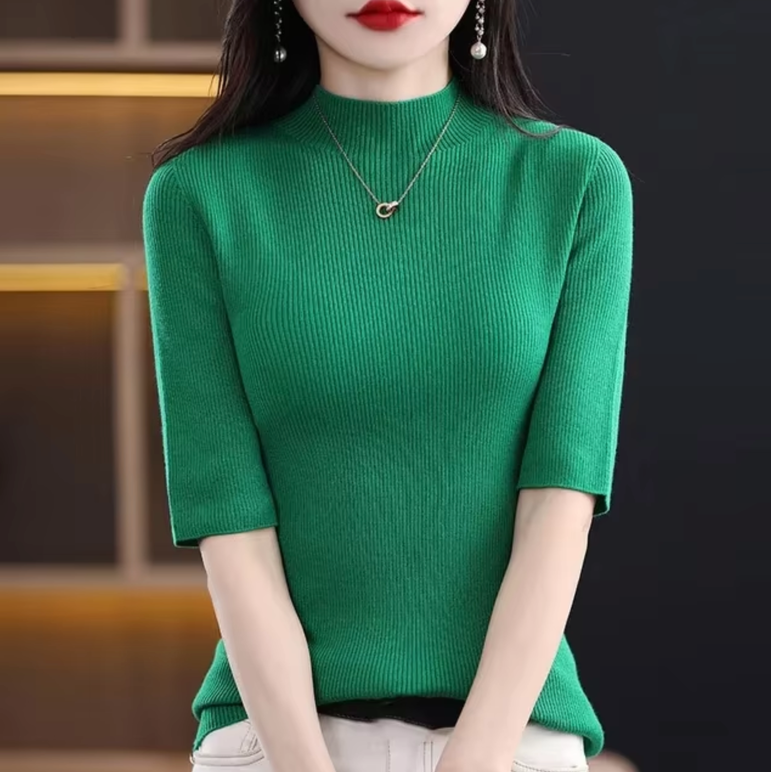 Aubrey – Gestrickter Rollkragenpullover