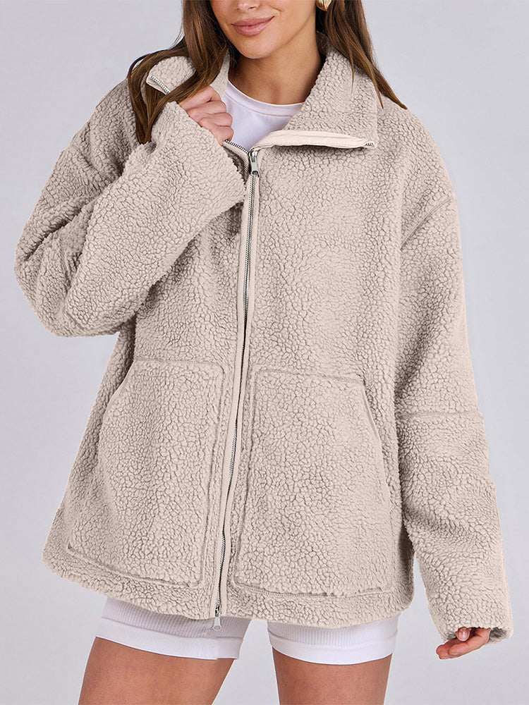 Ultra-bequeme Sherpa-Fleece-Softshell-Jacke für Damen