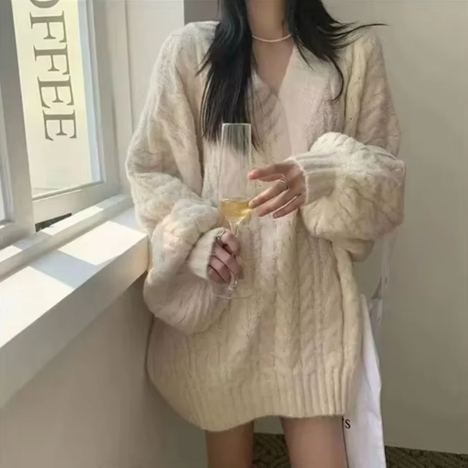 Jovita – Übergroßer Strickpullover