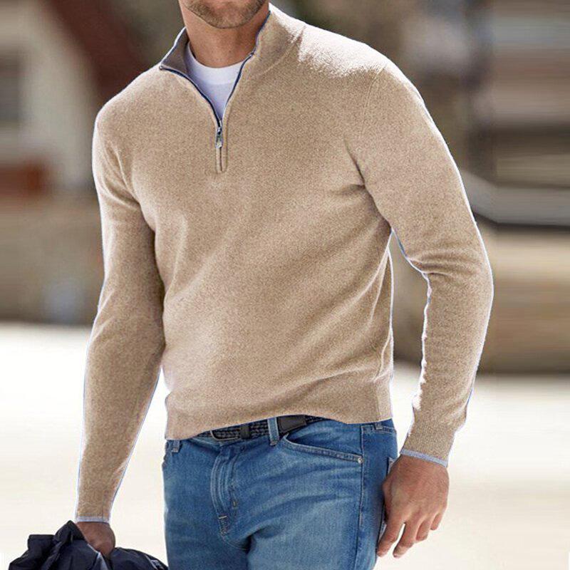 Lars - Klassischer Herren-Pullover mit Reißverschlusskragen