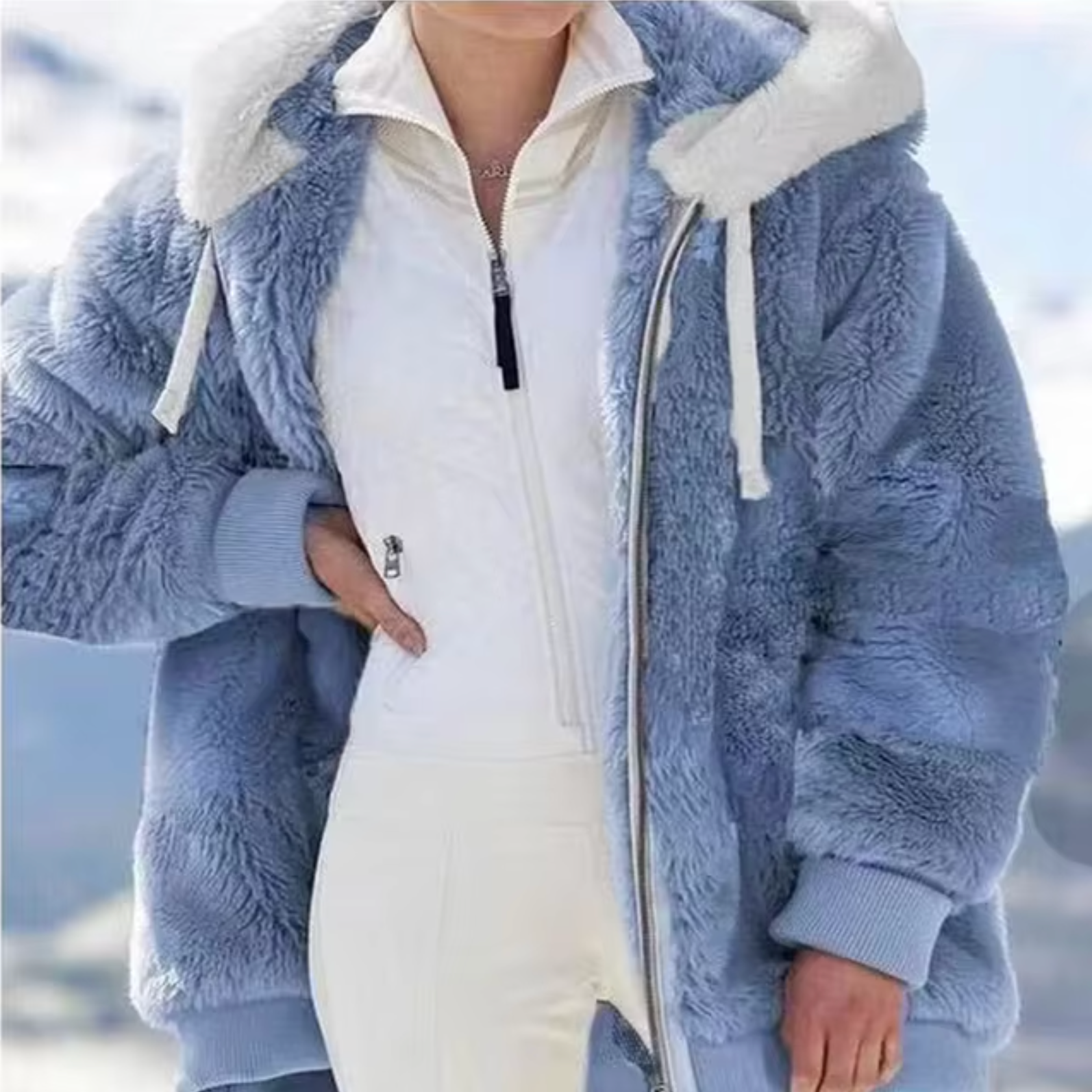 Monia – Kaschmir-Fleecejacke mit Kapuze