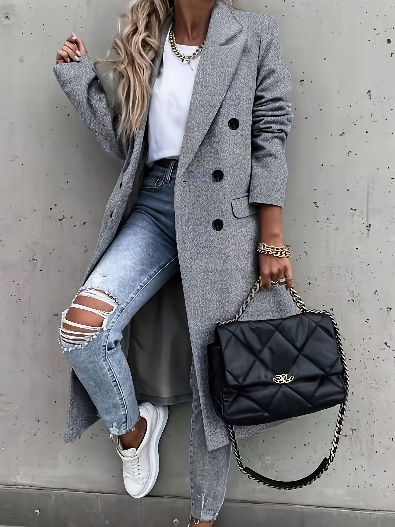 Träumende Eleganz - Lässiger Damen Trenchcoat