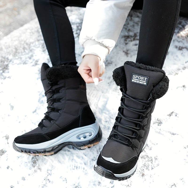 Schnürbare Thermo-Schneestiefel für Damen