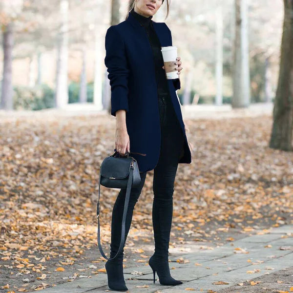 Nahemia - Chic Elegance Wollblazer mit Stehkragen