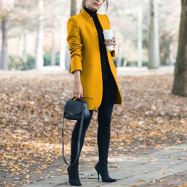 Nahemia - Chic Elegance Wollblazer mit Stehkragen
