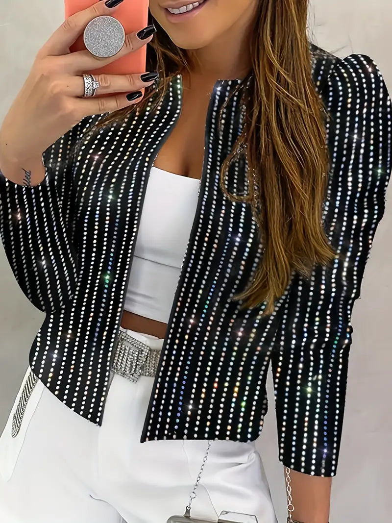 Vanessa – Jacke mit Puffärmeln und Pailletten