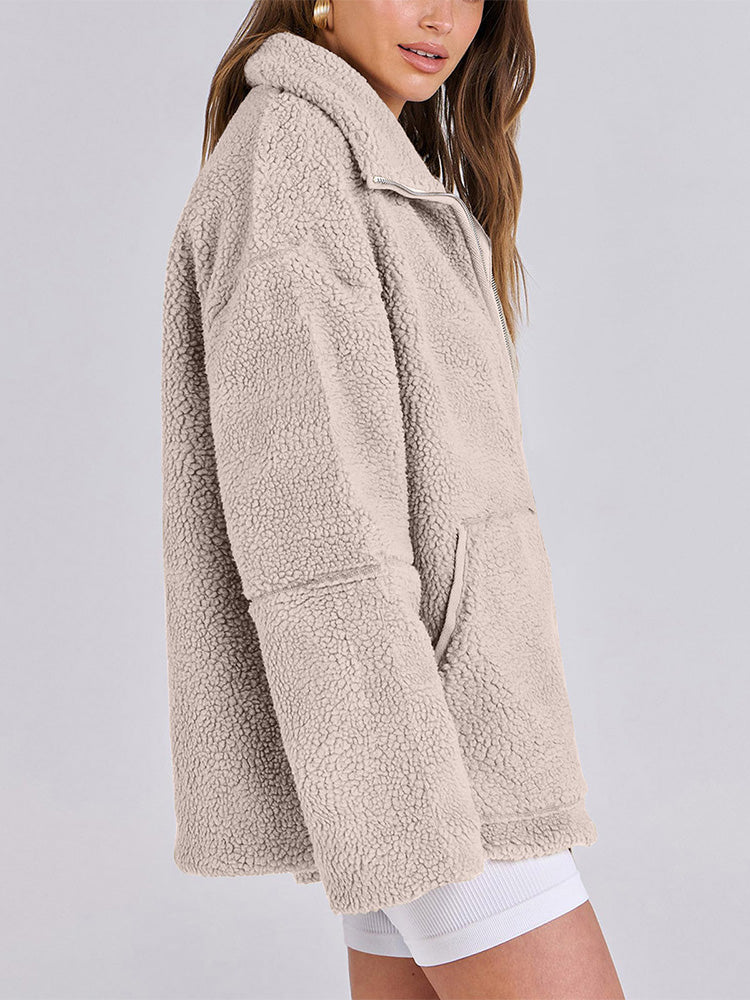 Ultra-bequeme Sherpa-Fleece-Softshell-Jacke für Damen