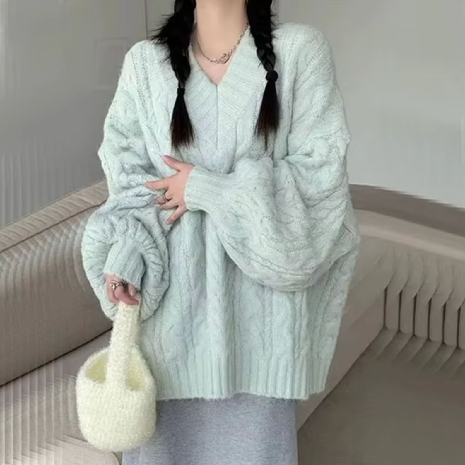 Jovita – Übergroßer Strickpullover