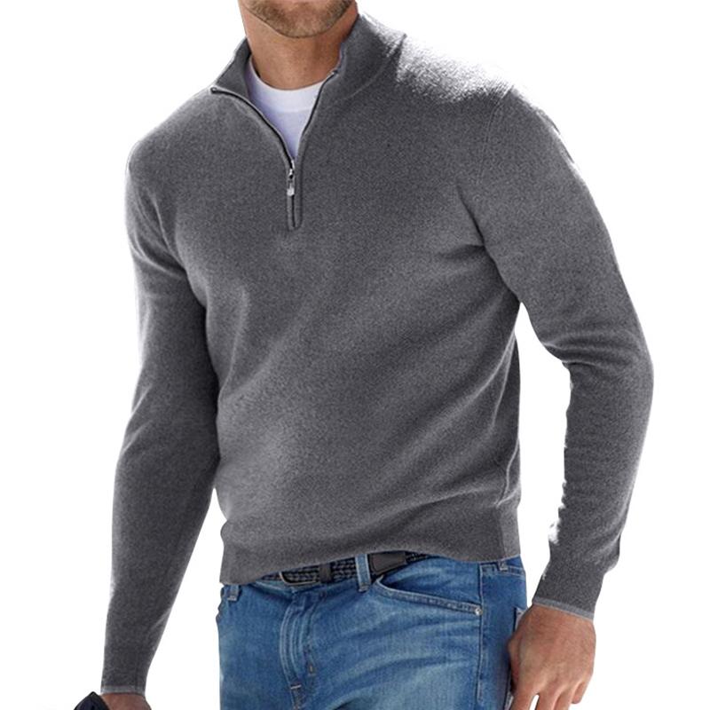 Lars - Klassischer Herren-Pullover mit Reißverschlusskragen