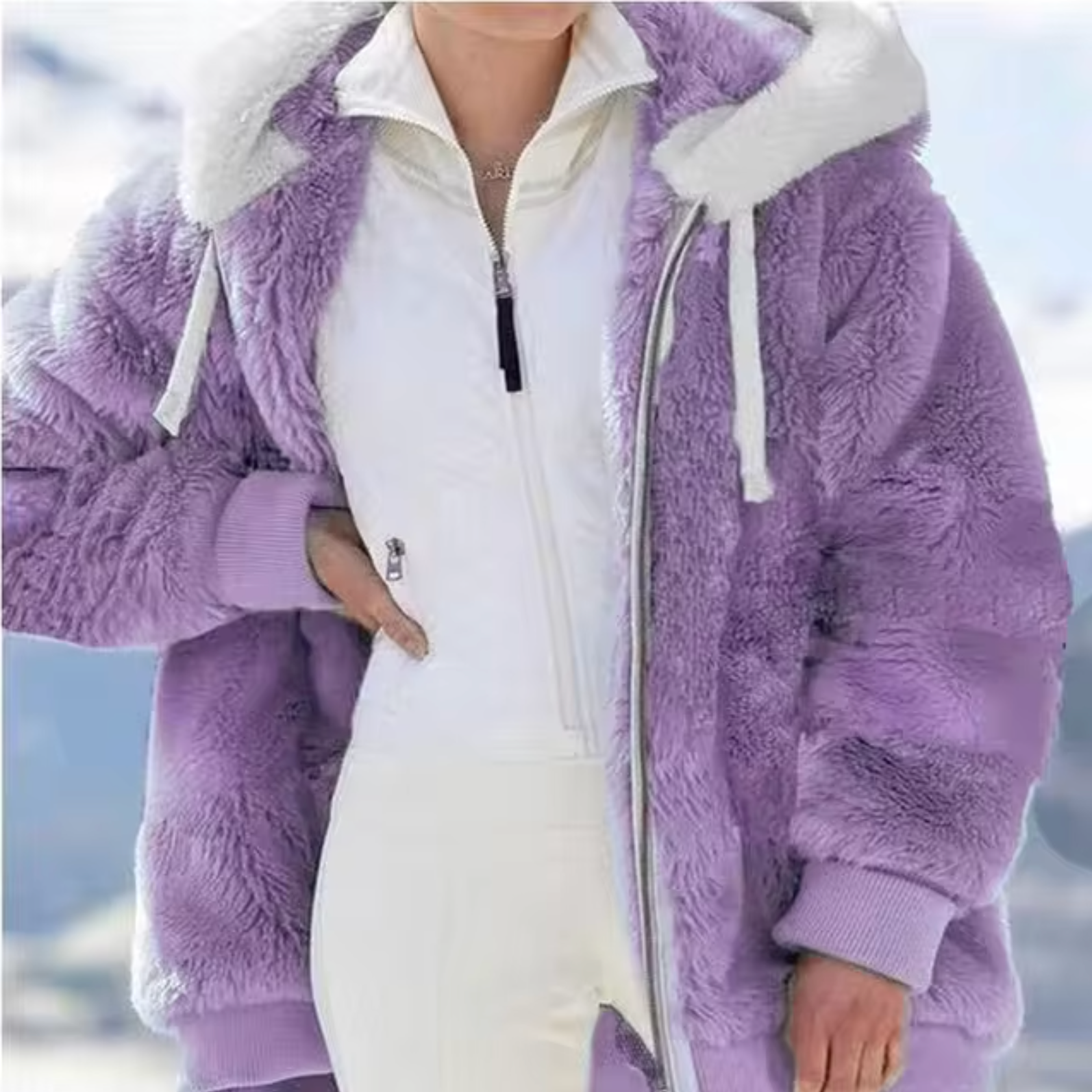 Monia – Kaschmir-Fleecejacke mit Kapuze