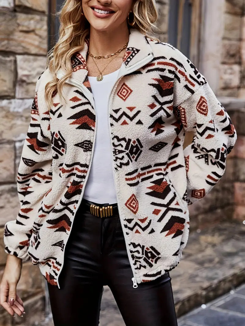 Gracie – Gestrickte Fleecejacke