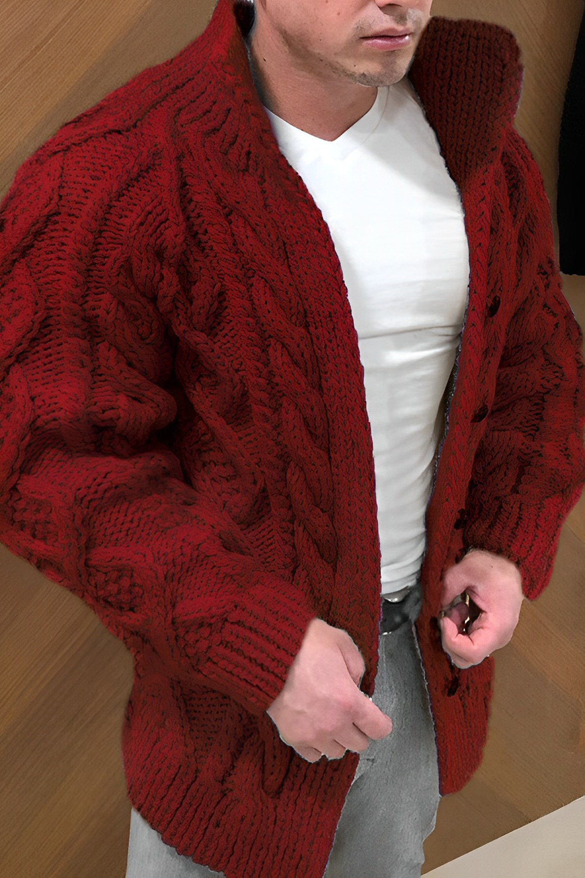 ZopfWärme – Warme Strickjacke mit Zopfmuster