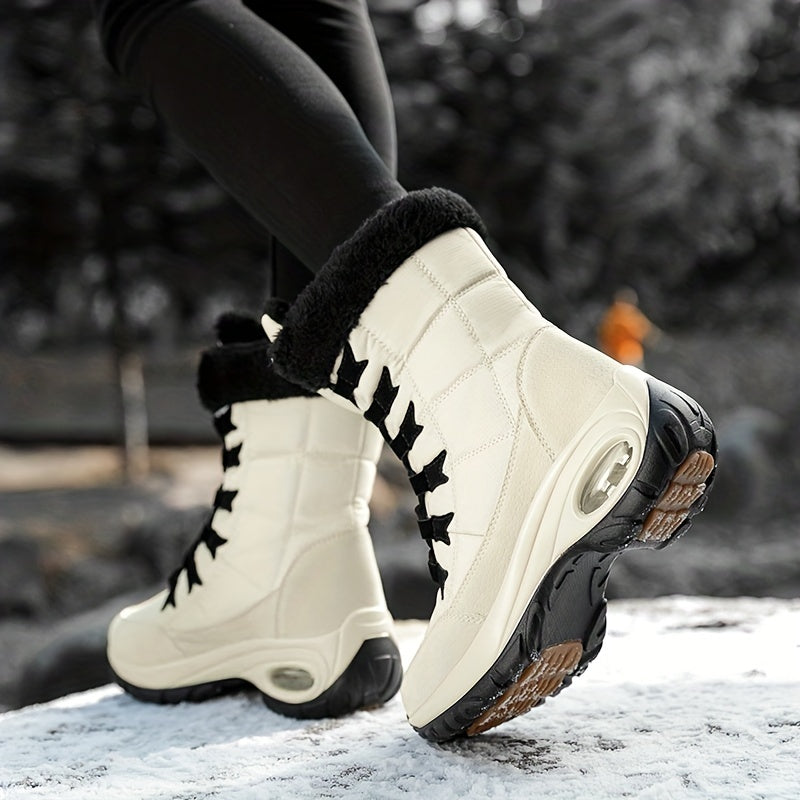 Schnürbare Thermo-Schneestiefel für Damen