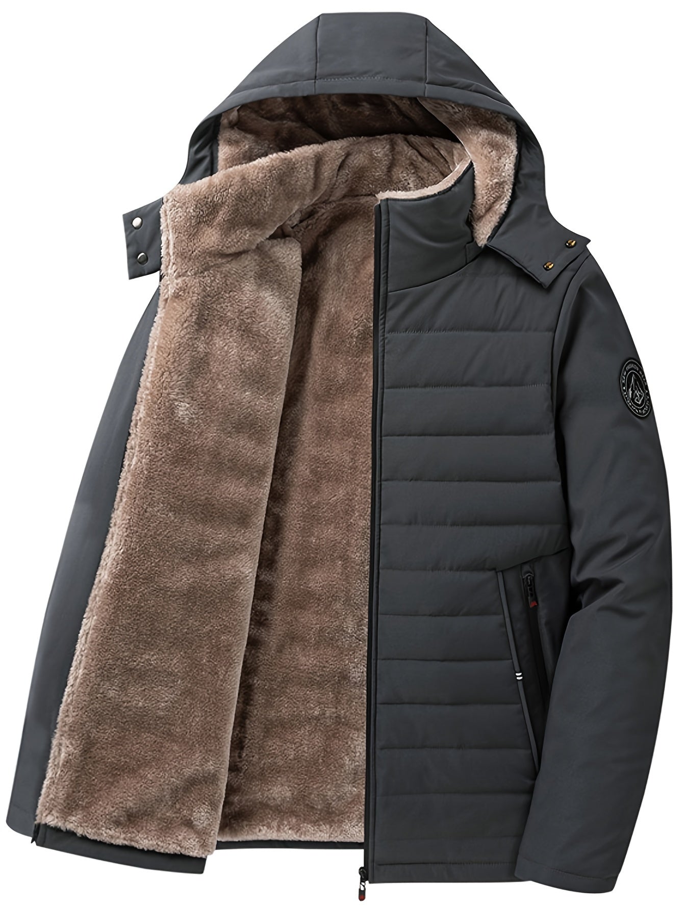 WarmFleece – Herren Fleecejacke mit Kapuze für Herbst und Winter