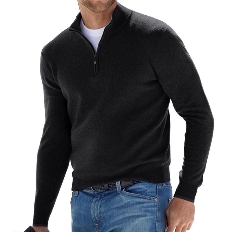 Lars - Klassischer Herren-Pullover mit Reißverschlusskragen