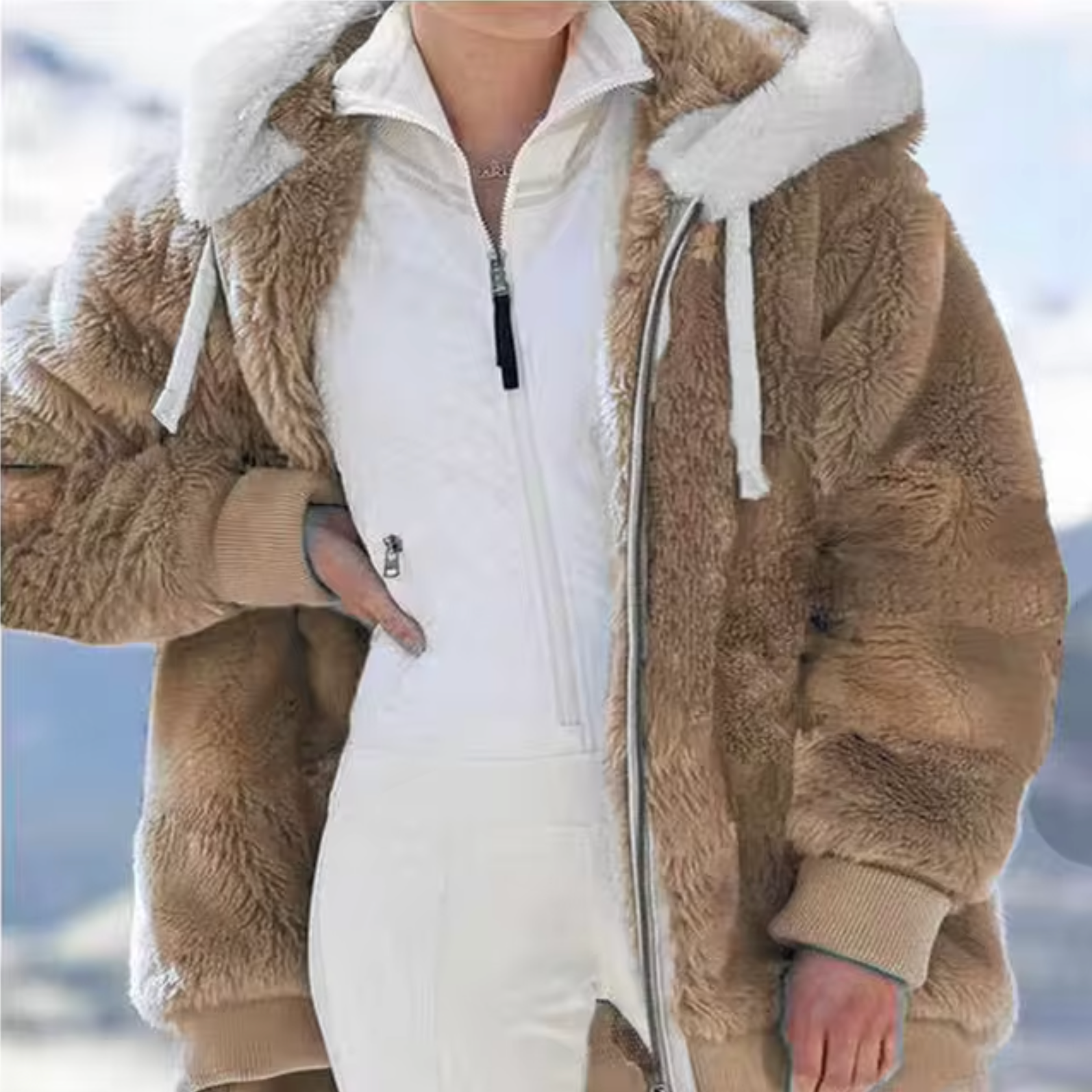 Monia – Kaschmir-Fleecejacke mit Kapuze