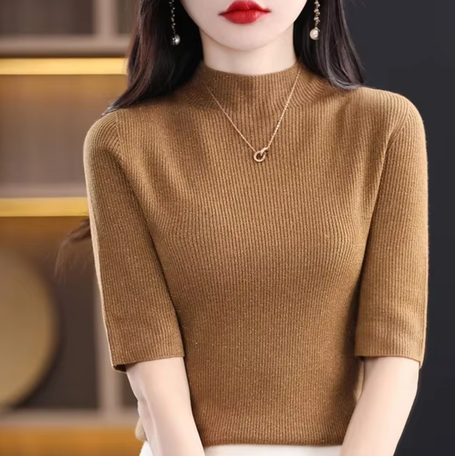 Aubrey – Gestrickter Rollkragenpullover