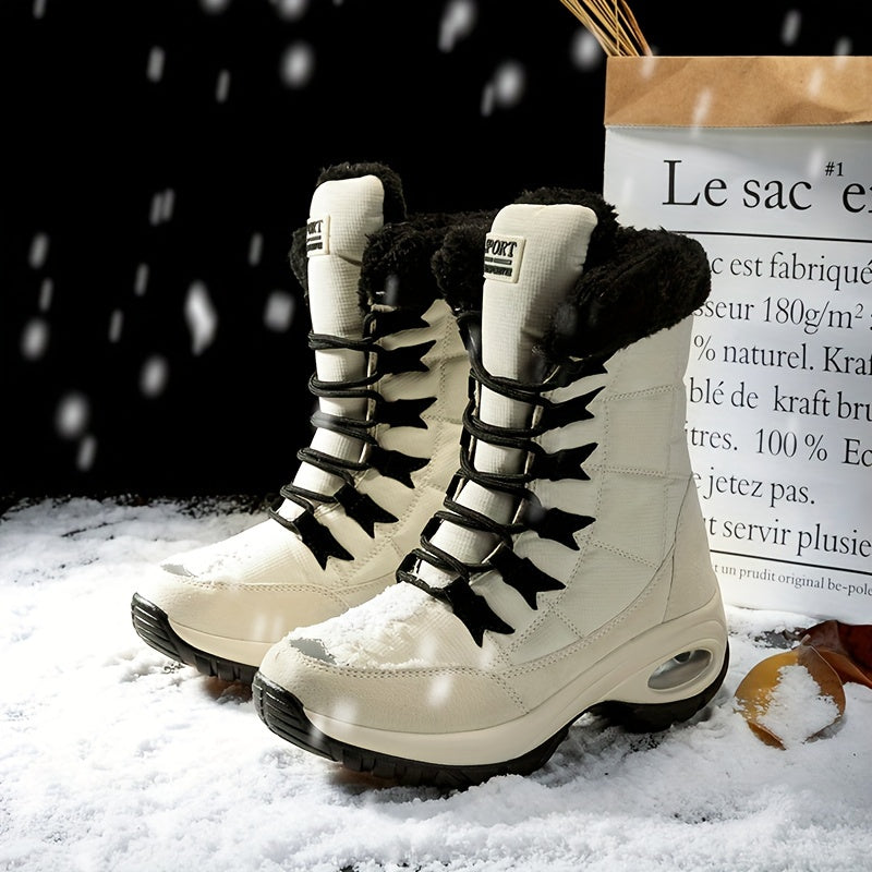 Schnürbare Thermo-Schneestiefel für Damen