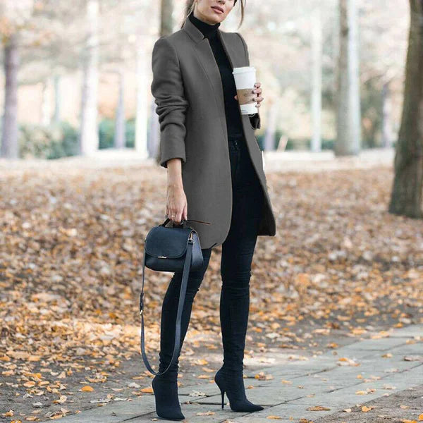 Nahemia - Chic Elegance Wollblazer mit Stehkragen