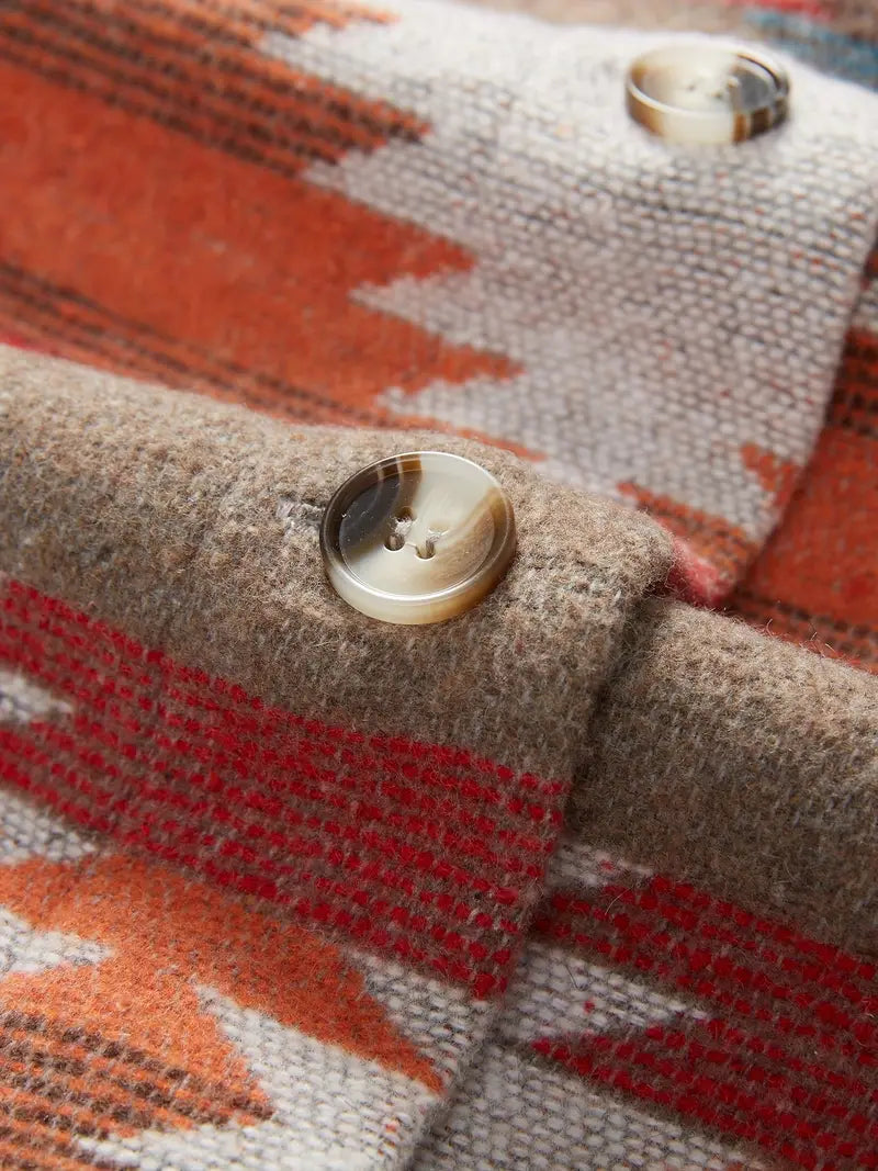 Darlene – Gewebte Jacke mit bedrucktem Kragen