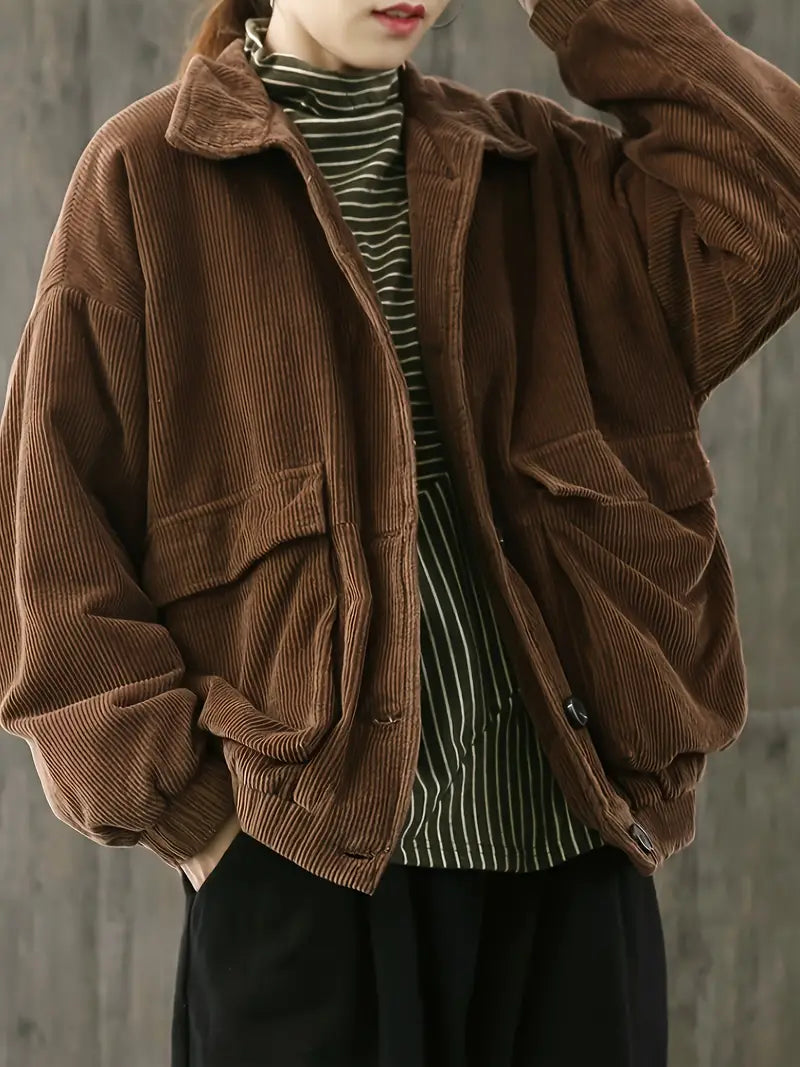 Hailey - Cordjacke mit Knopfleiste vorne