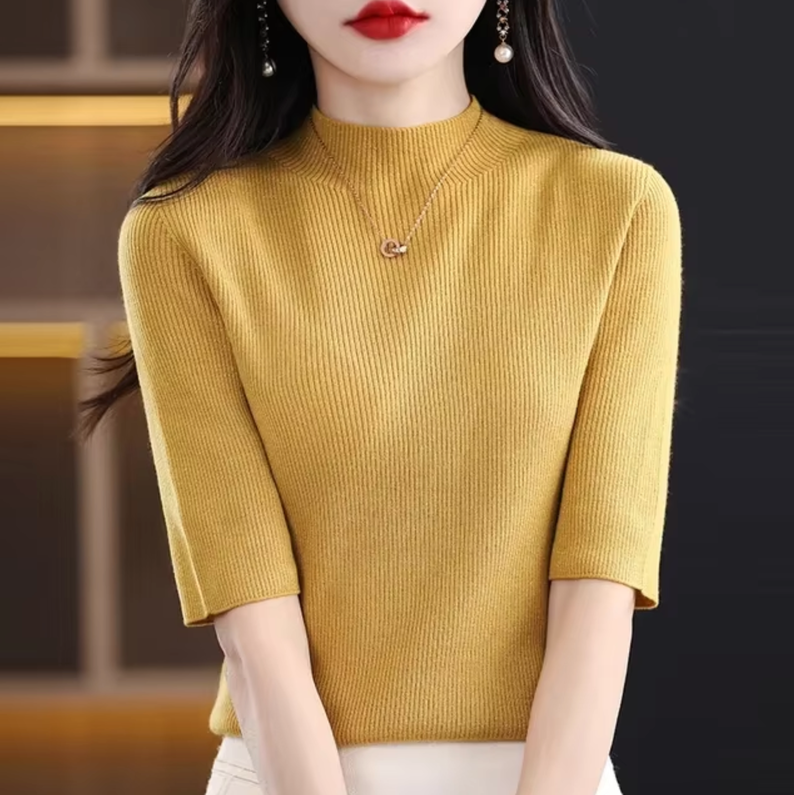 Aubrey – Gestrickter Rollkragenpullover