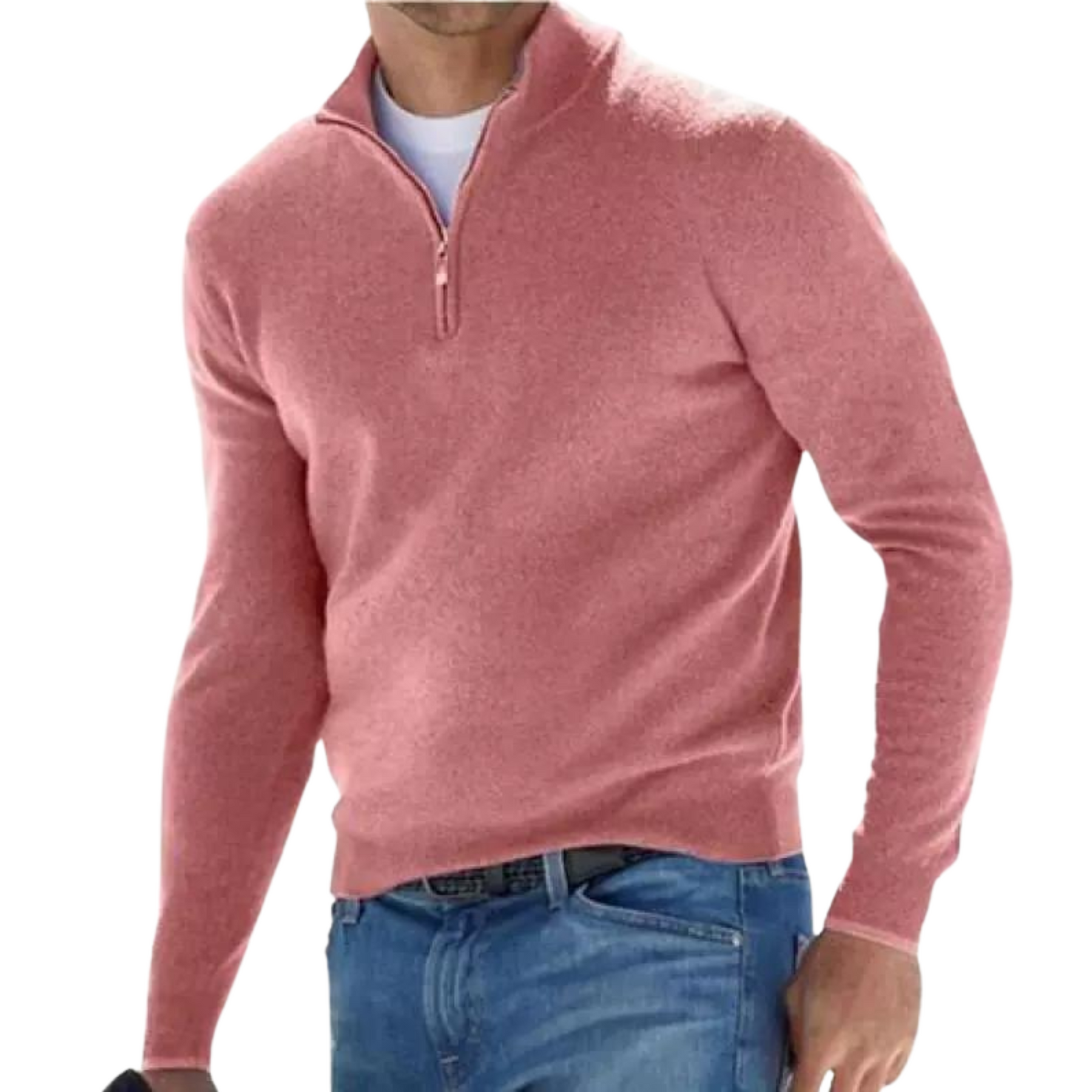 Lars - Klassischer Herren-Pullover mit Reißverschlusskragen