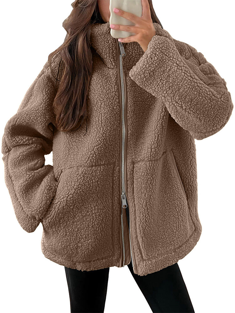 Ultra-bequeme Sherpa-Fleece-Softshell-Jacke für Damen