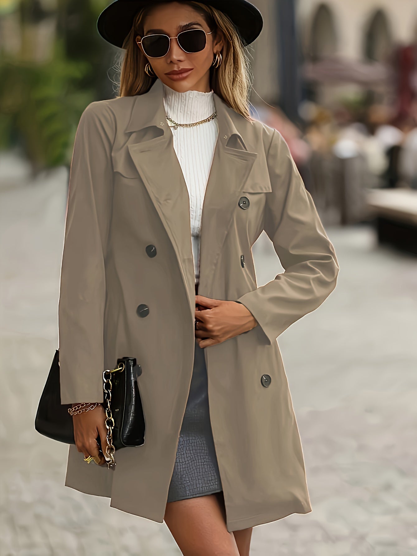 WinterGlanz - Eleganter Damen-Trenchcoat für kühle Tage