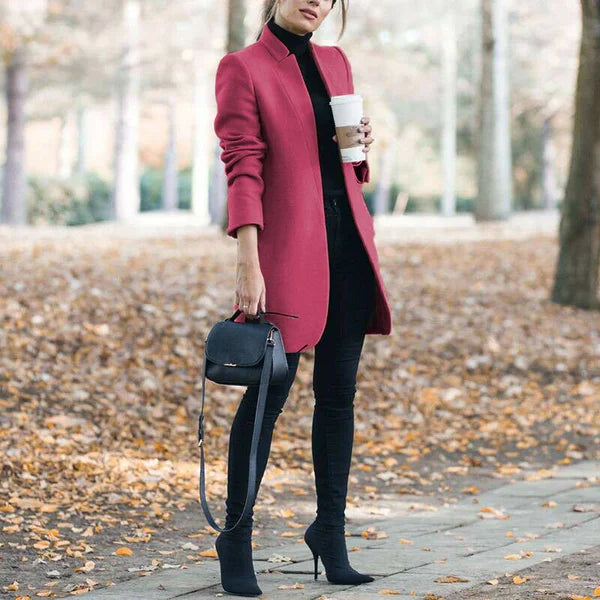 Nahemia - Chic Elegance Wollblazer mit Stehkragen