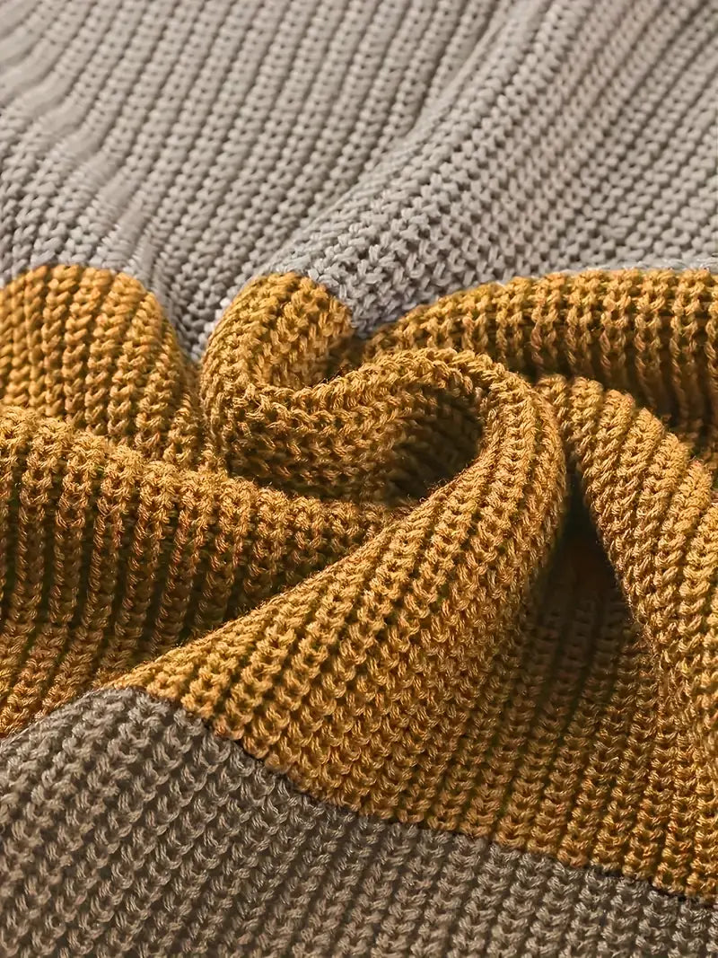 Hetty – Bunter Gestrickter Rundhalspullover