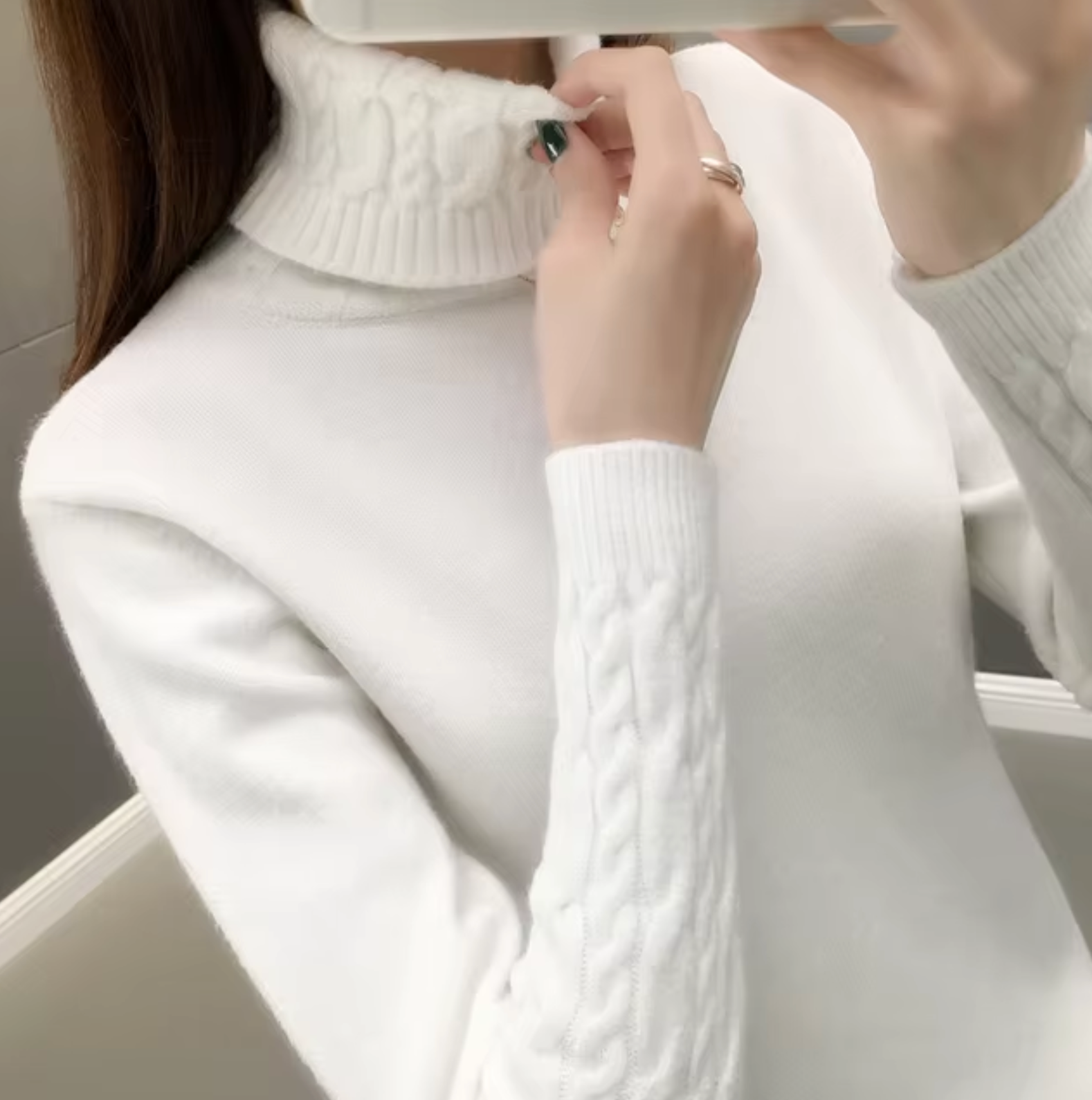 Jenna – Gestrickter Rollkragenpullover