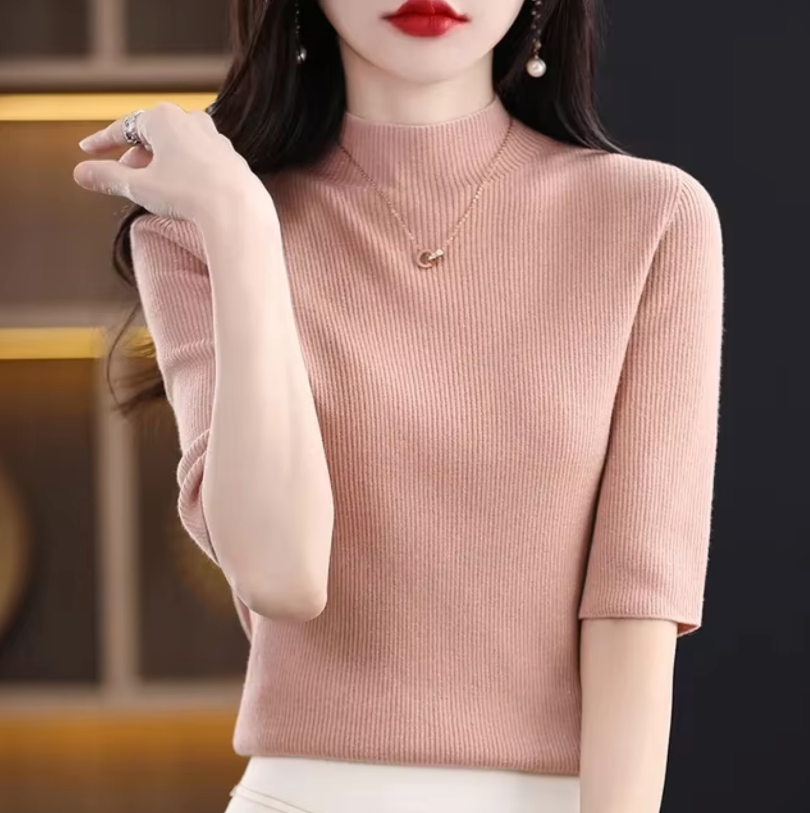 Aubrey – Gestrickter Rollkragenpullover