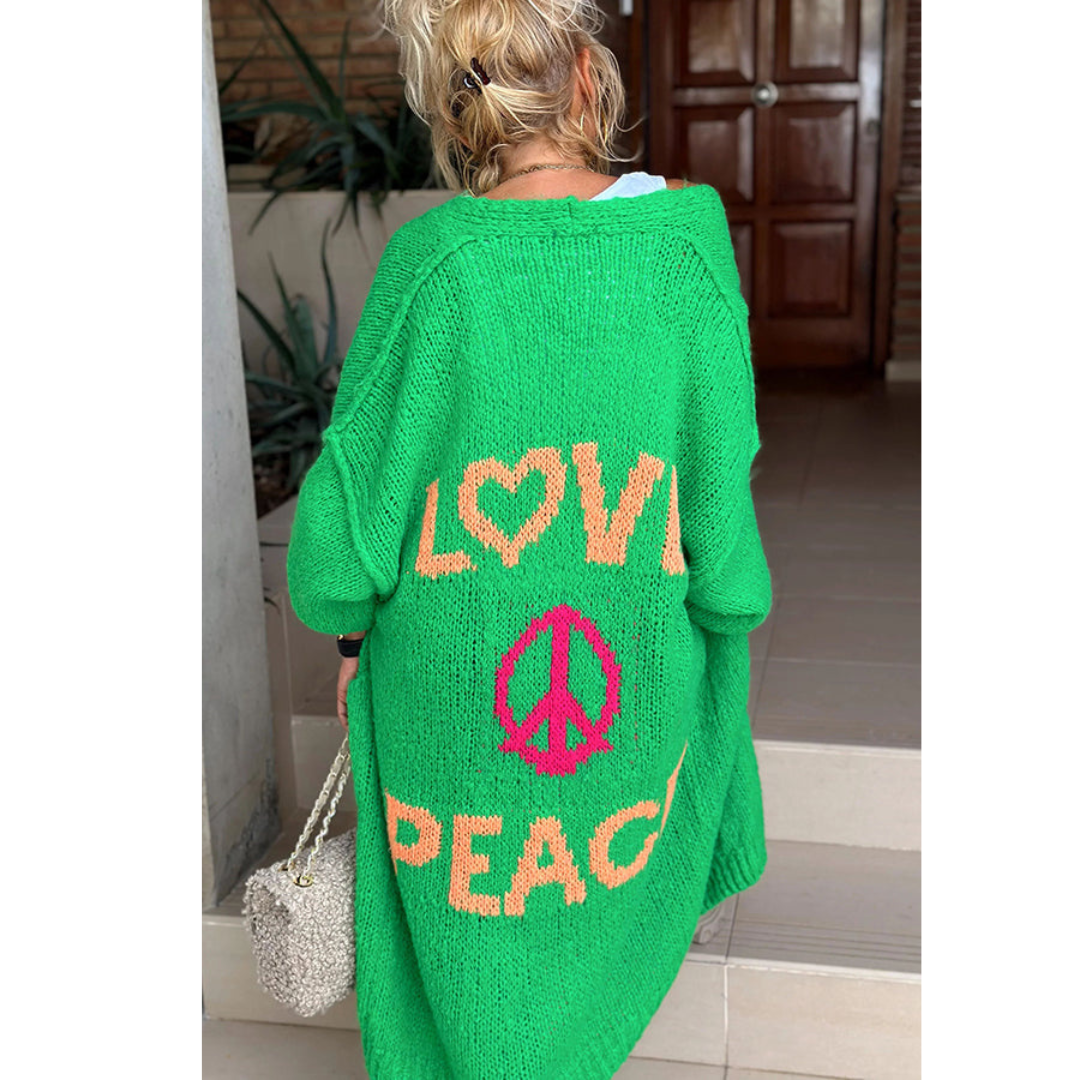 Ibiza - Stylische peace strickjacke