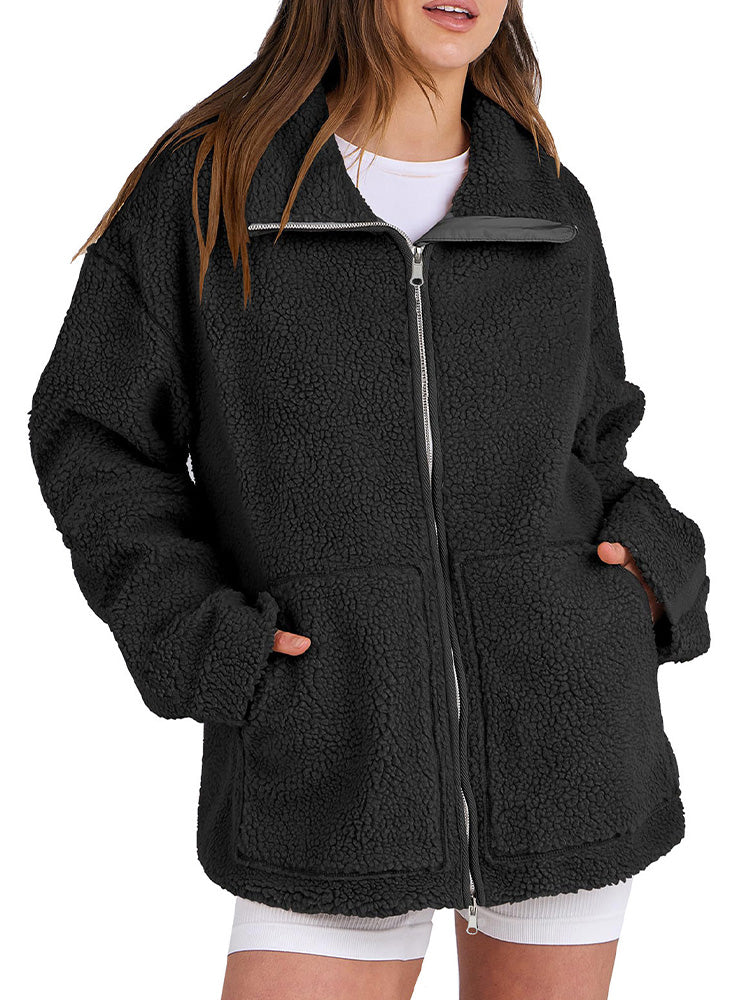 Ultra-bequeme Sherpa-Fleece-Softshell-Jacke für Damen