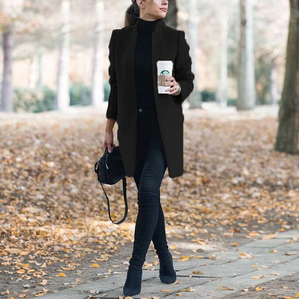 Nahemia - Chic Elegance Wollblazer mit Stehkragen