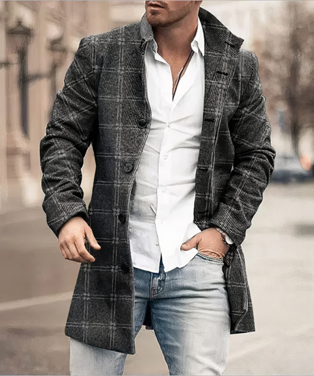 UrbanElegance – Schicker Trenchcoat für Männer