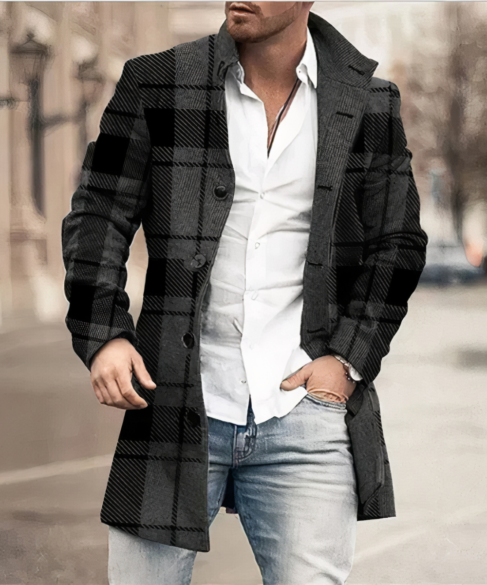UrbanElegance – Schicker Trenchcoat für Männer