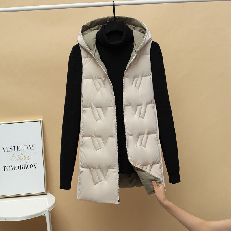 DamenSlim – Verdickte, schlanke Jacke mit Kapuze