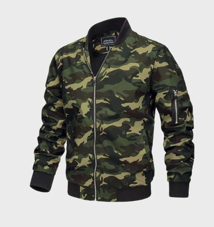 Andy - Einfache Polyesterjacke mit Stehkragen und Reißverschluss