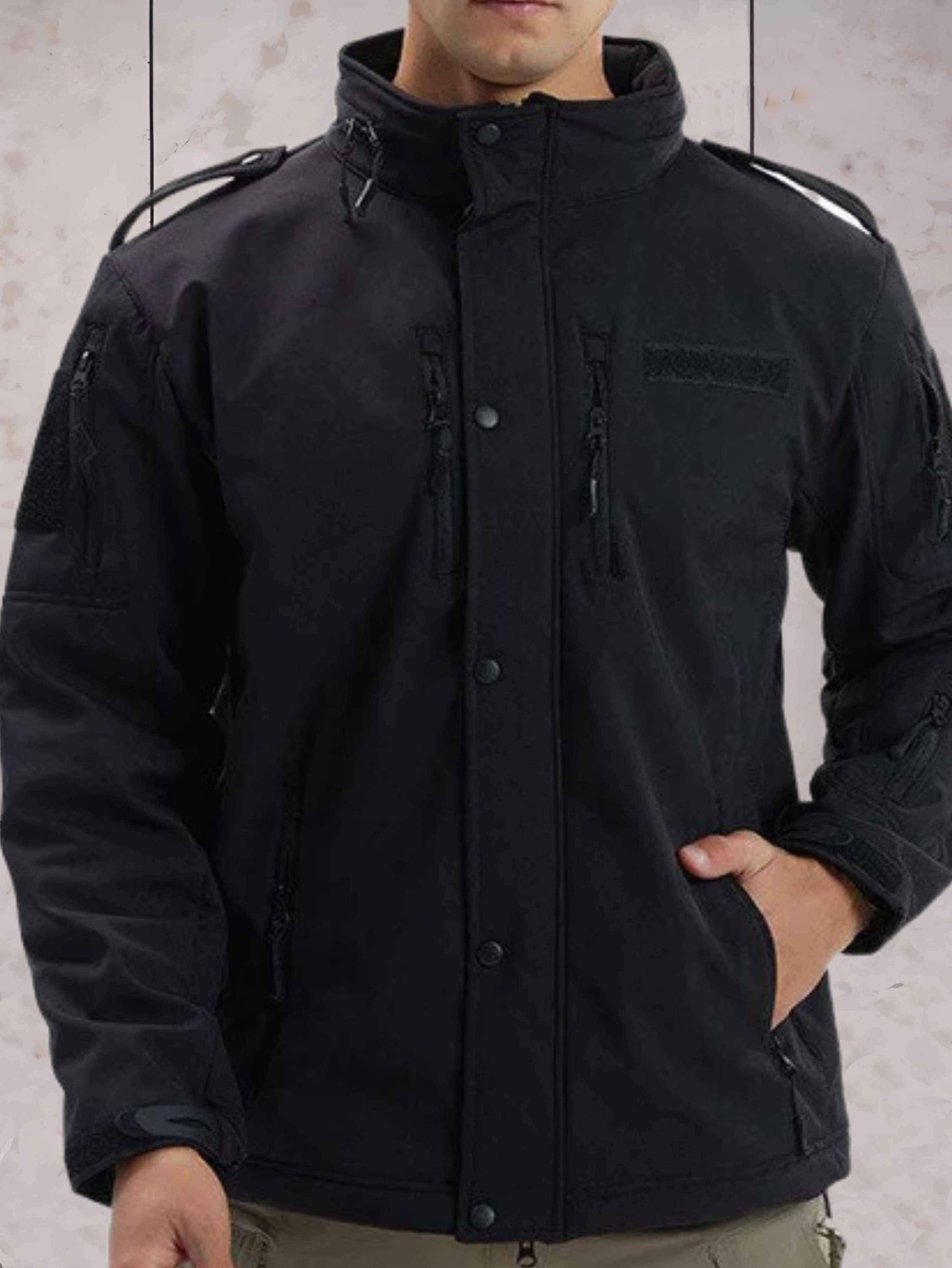 StormTact – Warme und wasserdichte taktische Jacke mit Taschen, Reißverschluss und Knopfverschluss