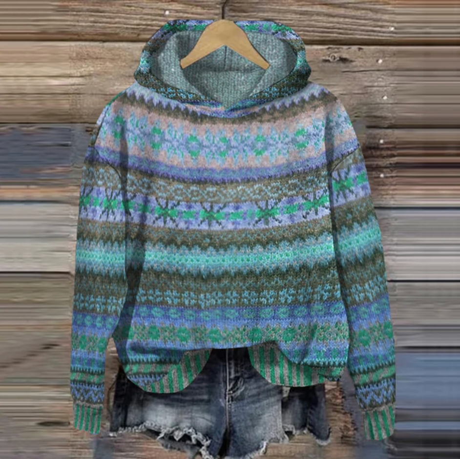 Bettys - Vintage-kapuzenpullover mit ethno