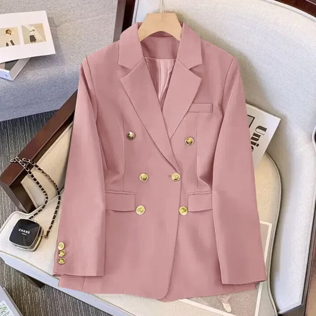 Elena - Weiße Jacke mit Goldknöpfen