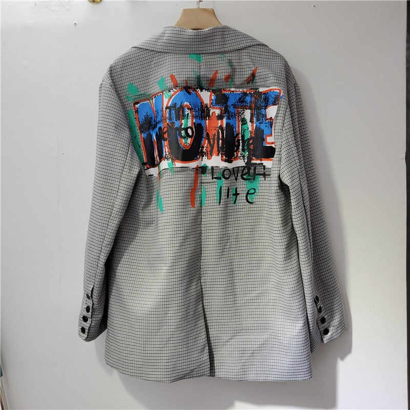 Betsy - Bedruckter Blazer in Übergröße