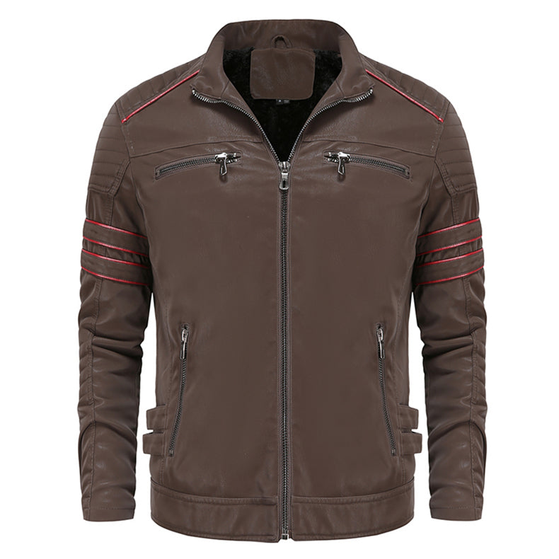 ToughLeder – Lederjacke mit Reißverschlussdetails