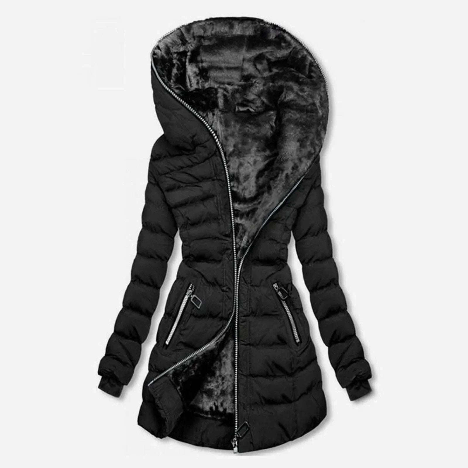 Wanterink - Dicke Winterjacke mit Kapuze und Reißverschlusstaschen – Warm und Stilvoll