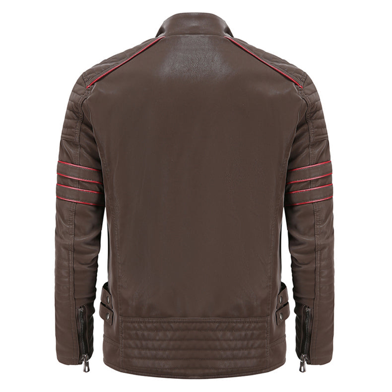 ToughLeder – Lederjacke mit Reißverschlussdetails