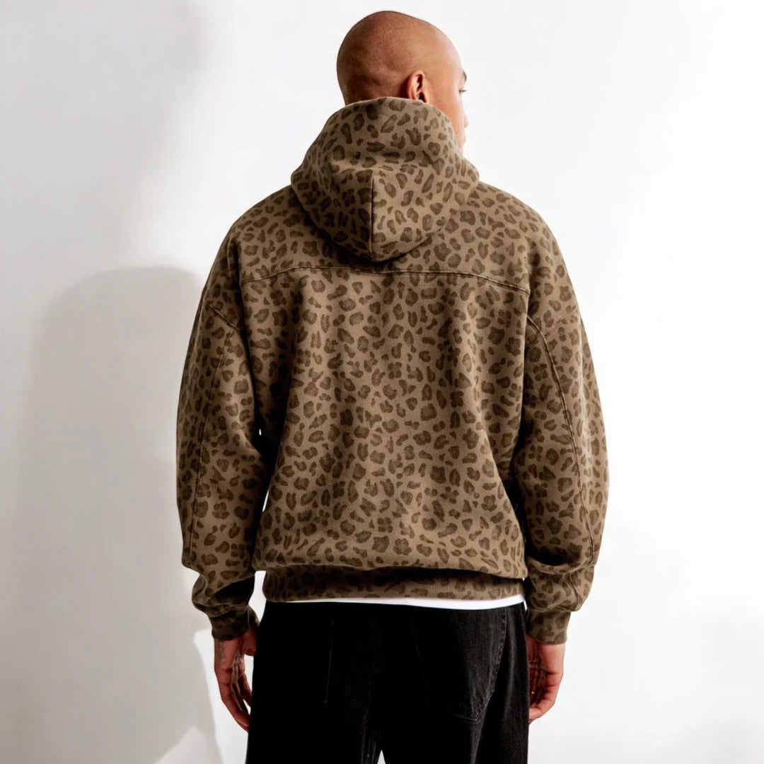 Chic Unisex Hoodie mit Leopardenmuster
