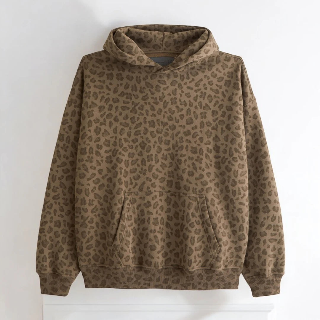 Chic Unisex Hoodie mit Leopardenmuster